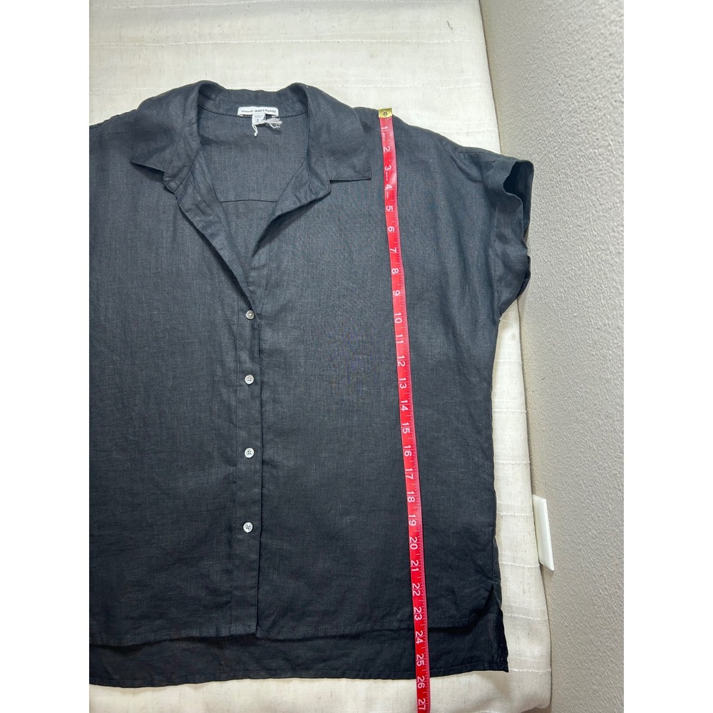 JAMES PERSE Linen Button Down Short Sleeve Boxy Relaxed Shirt 2/M - Picture 8 of 9